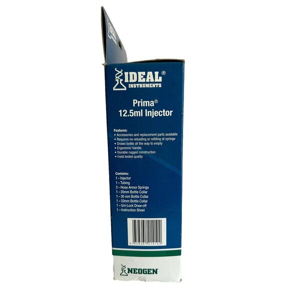 Ideal Prima 12.5 mL Injector Injection Neogen Cattle Livestock Dewormer vax - Picture 3 of 4